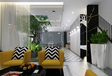 Thiết kế phòng khách không gian sang trọng dành riêng cho biệt thự