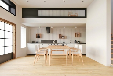 Ý tưởng thiết kế nội thất không gian bếp với màu trằng tinh khôi