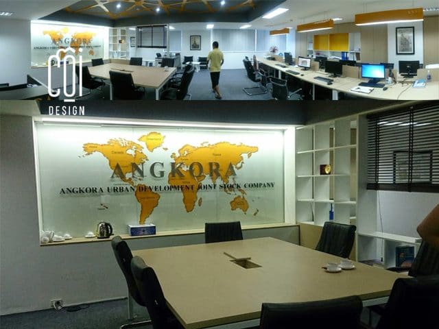 Thiết kế thi công nội thất văn phòng AngKoRa