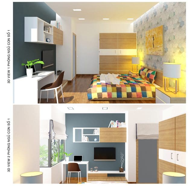 Mẫu thiết kế phòng ngủ đơn giản, hiện đại, tràn ngập ánh sáng tự nhiên