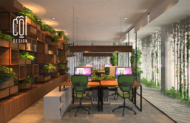 Thiết kế kế văn phòng hiện đại với phong cách xanh, thông thoáng