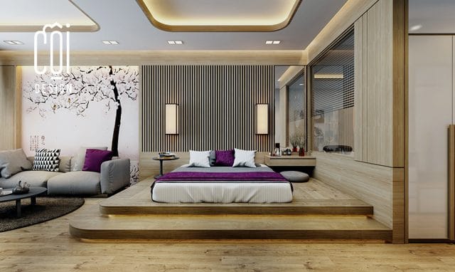 Mẫu thiết kế nội thất phòng ngủ hiện đại, rộng rãi và thoáng mát
